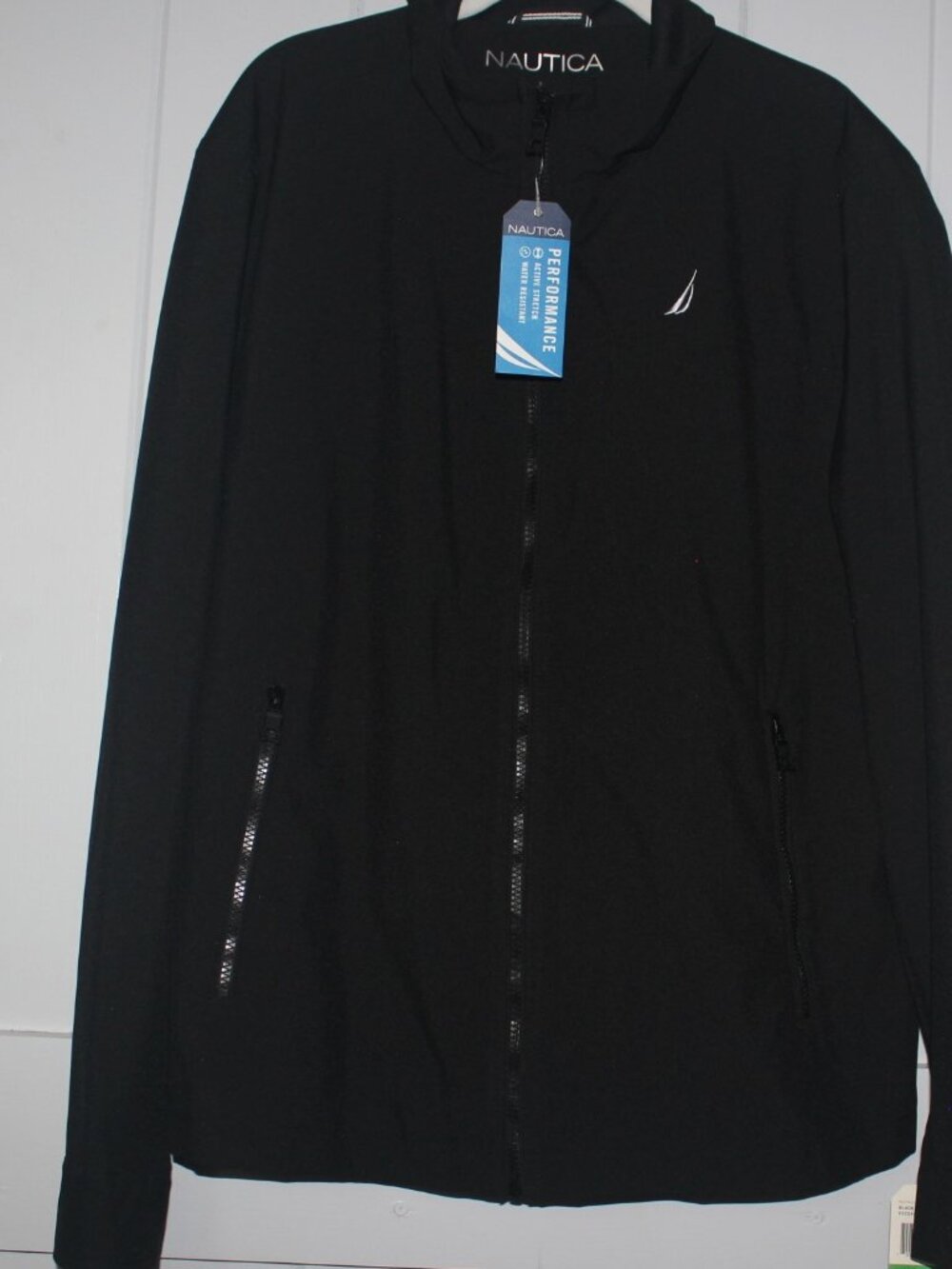 NWT NAUTICA MENS PERFORMANCE JACKET BLK SZ. LGE